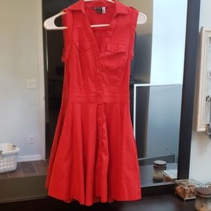 Armani Exchange Red button up dress